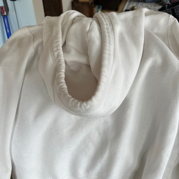 Woman's White Abercrombie and Fitch hoodie small - Picture 4 of 5